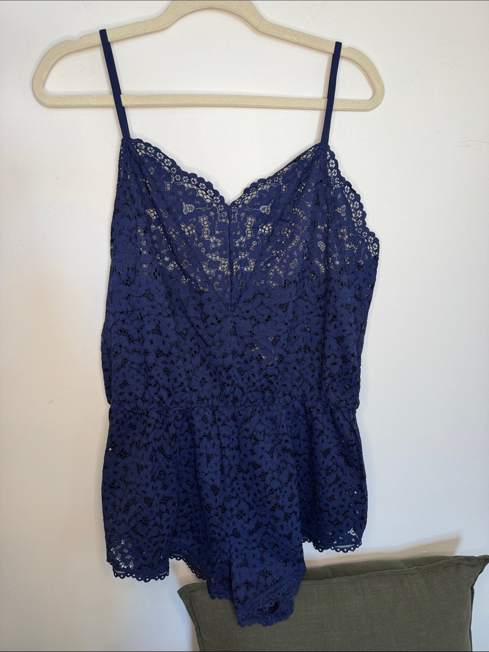 Victoria's Secret Navy Blue Lace Cami Romper